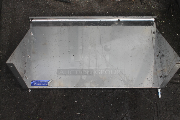 Stainless Steel Wall Mount Shelf w/ Brackets. - Image 2 of 2