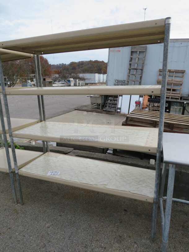 One Metal Shelving Unit With 4 Shelves. 60X24X72 - Image 1 of 1