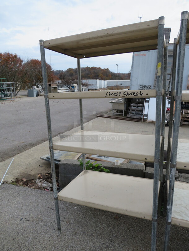 One Metal Shelving Unit With 4 Shelves. 36X24X72 - Image 1 of 1