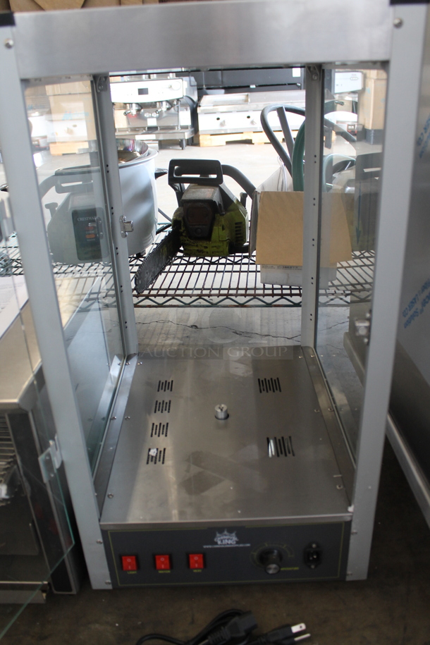 BRAND NEW SCRATCH AND DENT! 2022 Carnival King 382HPW12D2S Stainless Steel Commercial Countertop 12" Full Service Warmer / Merchandiser. 120 Volts, 1 Phase. Tested and Working! - Image 4 of 7