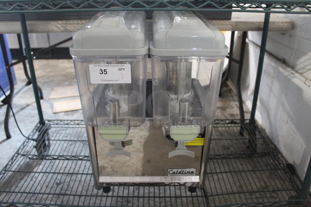 Coldline Royal-2P Stainless Steel Commercial Countertop 2 Hopper Refrigerated Beverage Machine. 120 Volts, 1 Phase. Tested and Powers On But Does Not Get Cold - Image 1 of 8