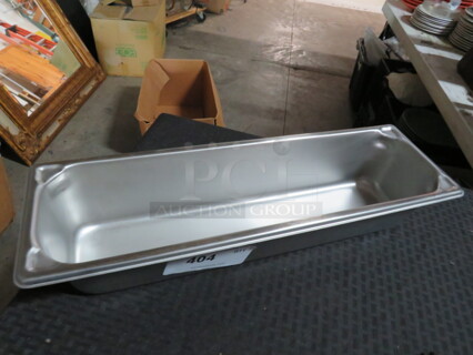 One NEW Vollrath 1/2 Size Long 4 Inch Deep Stainless Steel Food Pan. 