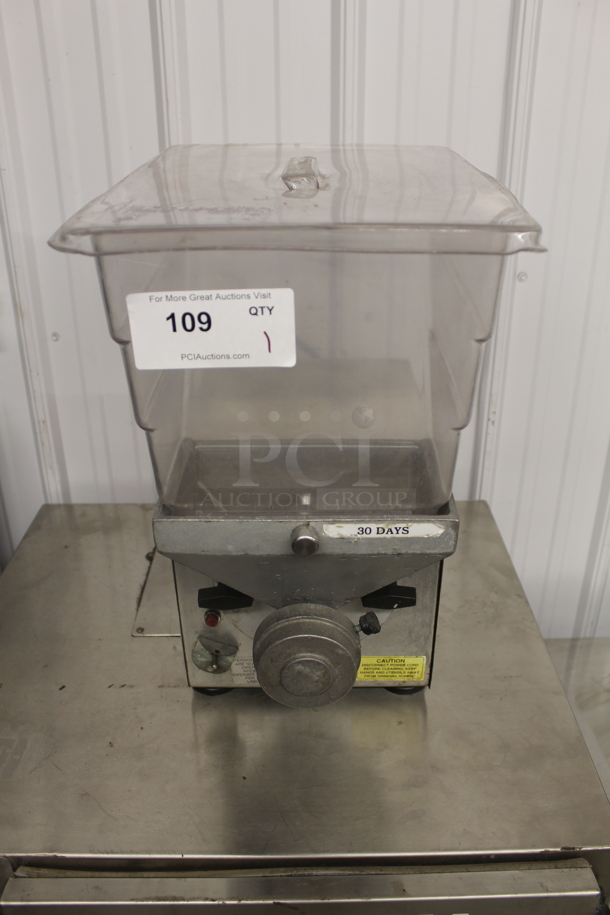 Olde Tyme PN1 Commercial Stainless Steel Countertop Nut Grinder. 115V, 1 Phase. Tested and Working! - Image 1 of 4