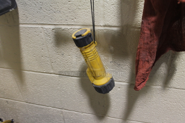 ALL ONE MONEY! Lot of Various Items; Hose Reel, Flashlight, Clips. BUYER MUST REMOVE. - Image 3 of 4