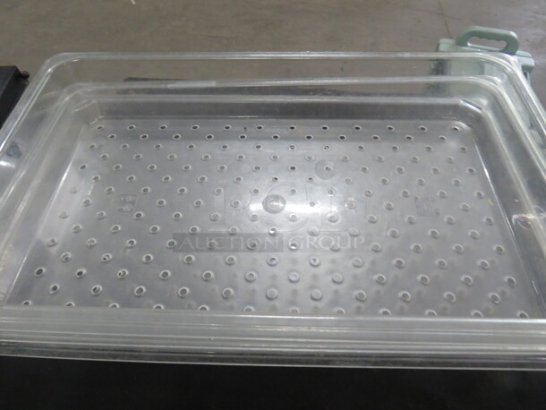 Full Size 2.5 Inch Deep Perforated Food Storage Container. 3XBID