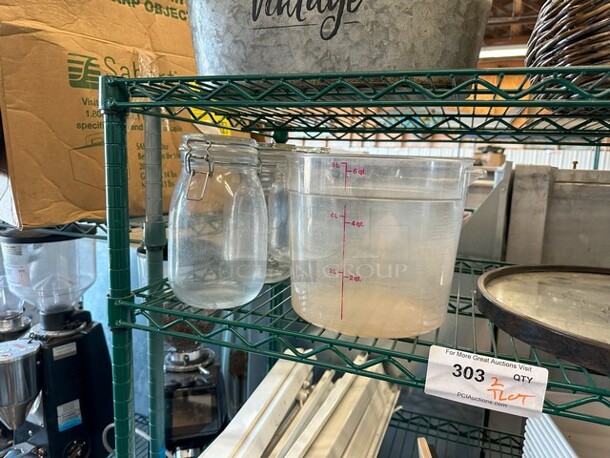 ALL ONE MONEY! Two Tier Lot of Various Items Including Basket and Metal Bin - Image 3 of 5