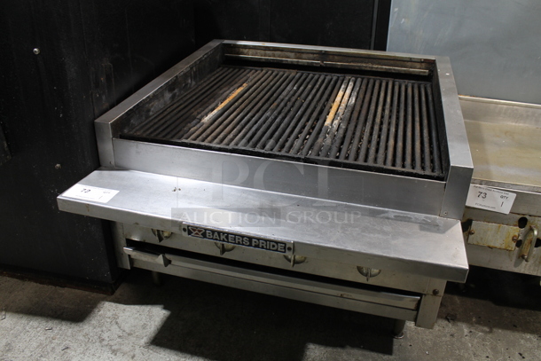 Bakers Pride Stainless Steel Commercial Countertop Gas Powered Charbroiler Grill.  - Image 4 of 4