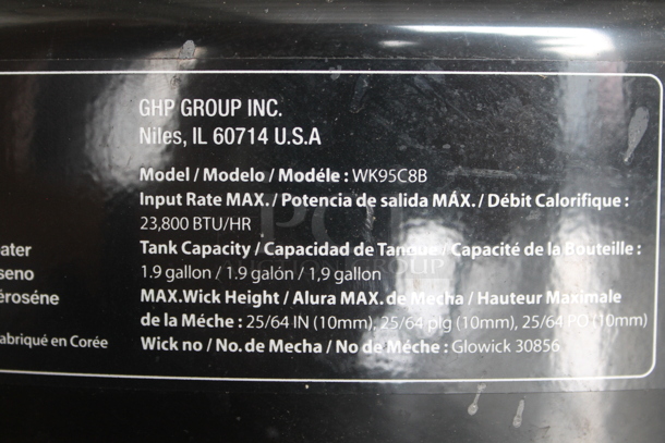 Dyna-Glo WK95C8B Metal Propane Gas Powered Heater. - Image 5 of 5
