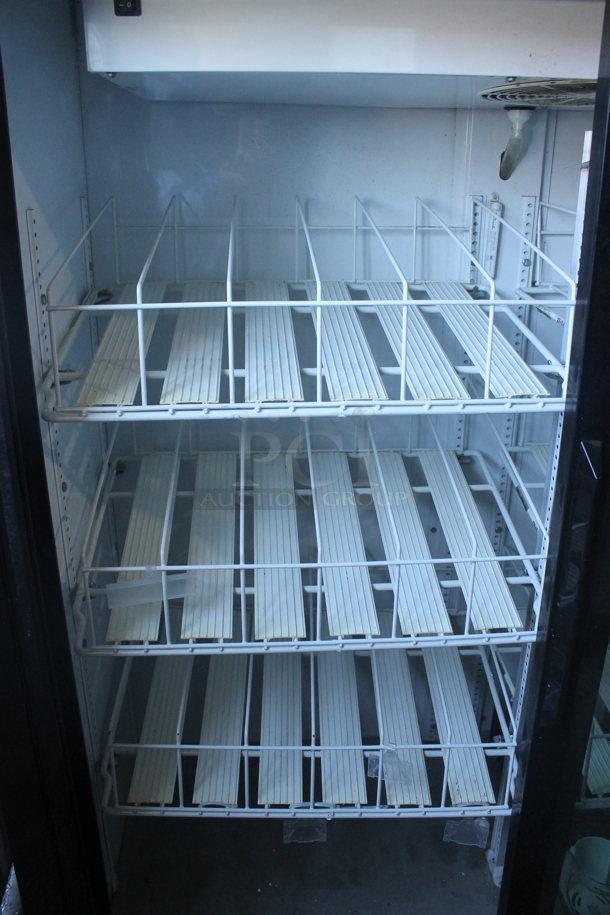 2014 True GDM-41SL-48-HC-LD Metal Commercial 2 Door Reach In Cooler Merchandiser w/ Poly Coated Racks. 115 Volts, 1 Phase. Tested and Powers On But Does Not Get Cold - Image 3 of 5