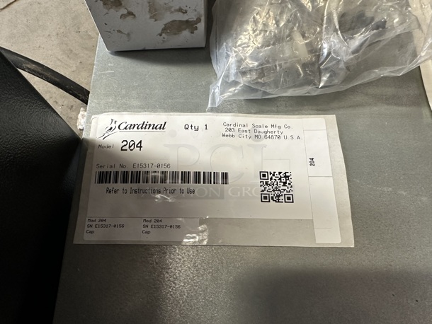 BRAND NEW SCRATCH AND DENT! Detecto Cardinal 204 Metal Scale. Cannot Test Due To Missing Power Cord - Image 7 of 7
