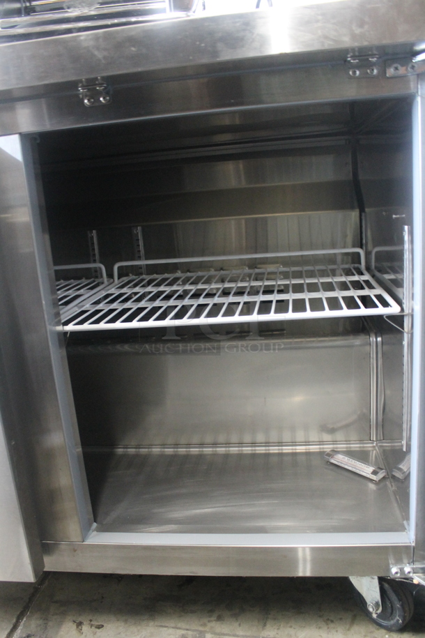 Avantco 178SSUC48RHC Stainless Steel Commercial 2 Door Undercounter Cooler on Commercial Casters. 115 Volts, 1 Phase. Tested and Working! - Image 6 of 8