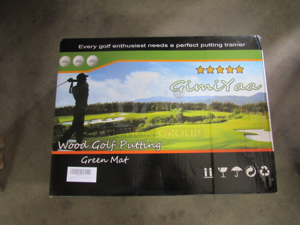One Gimi Yaa Wood Golf Putting Green Mat.