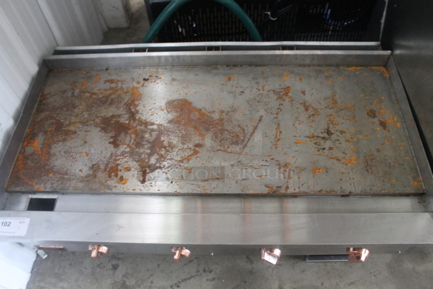 Copper Tree Stainless Steel Commercial Countertop Natural Gas Powered Flat Top Griddle. - Image 3 of 6