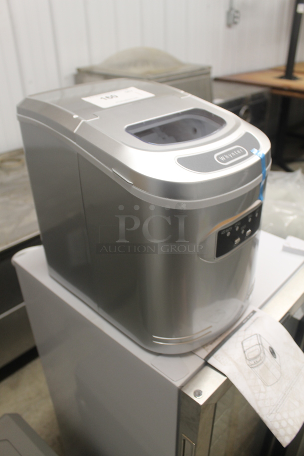 BRAND NEW SCRATCH AND DENT! Whynter IMC-270MS Stainless Steel Compact Portable Ice Maker With Scooper. 115V, 1 Phase. Tested And Working!  - Image 2 of 5