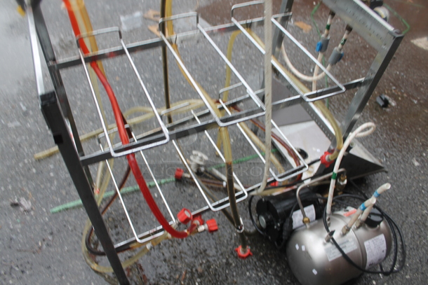 8 Soda Pumps on Chrome Finish Soda Rack w/ Carbonator. 8 Times Your Bid! - Image 6 of 7