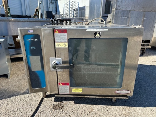 One WORKING Alto Sham Combi Smoker, With A 240-480 #Y120 Step Up Or Step Down Transformer And Disconnect. Model# 7.14ESI/SK. 440-480 Volt. 3 Phase. 44X40X34 - Image 1 of 6