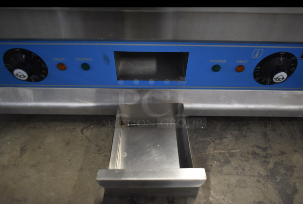 2016 Uniworld UGR-CH24 Stainless Steel Commercial Countertop Electric Powered Flat Top Griddle. 110 Volts, 1 Phase.  - Image 10 of 10
