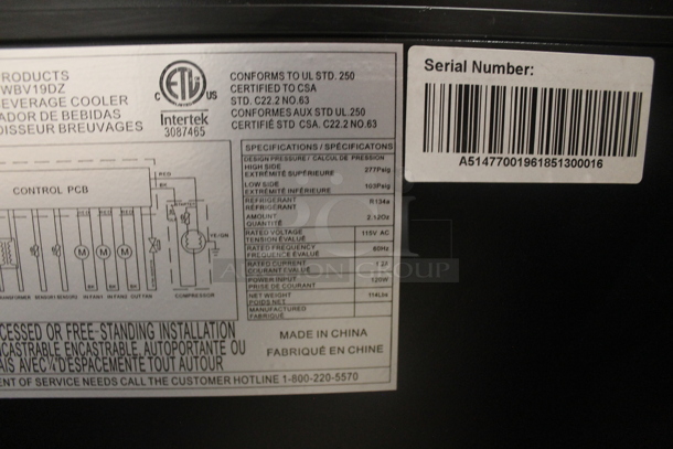 BRAND NEW SCRATCH AND DENT! Avanti WBC19DZ 19 Bottle / 66 Can Stainless Steel Side By Side Dual Zone Wine Chiller/Beverage Cooler. 115V. Tested And Working!  - Image 6 of 6