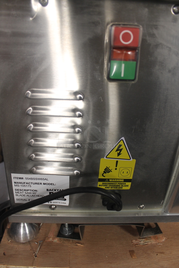 BRAND NEW! Backyard Pro MS-105175 554BSSW65AL Stainless Steel Commercial Countertop Meat Saw. 120 Volts, 1 Phase. Tested and Working! - Image 8 of 9