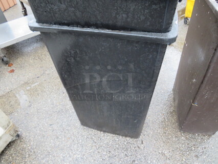 One Black Slim Jim Trash Can.
