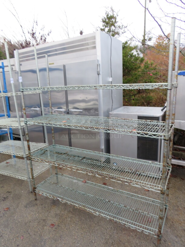One Metro Shelf Unit With 4 Shelves. 60X18X70 - Image 1 of 1