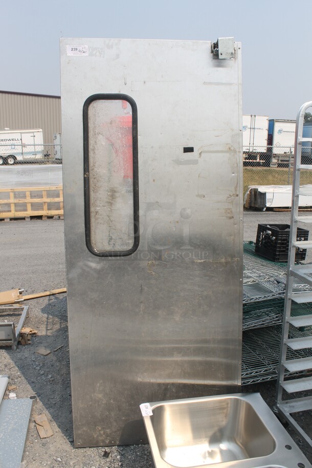 Commercial Swinging Kitchen Door With Window - Image 1 of 3