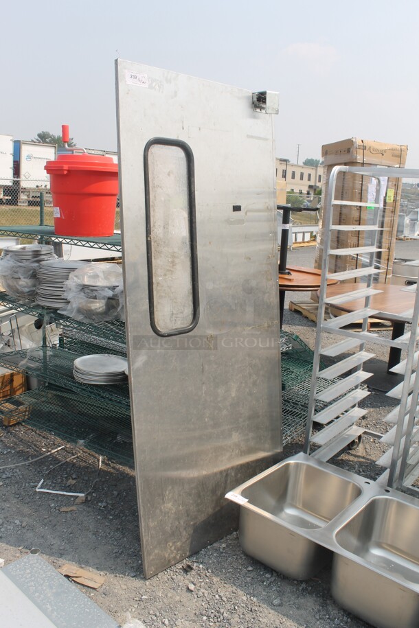 Commercial Swinging Kitchen Door With Window - Image 2 of 3