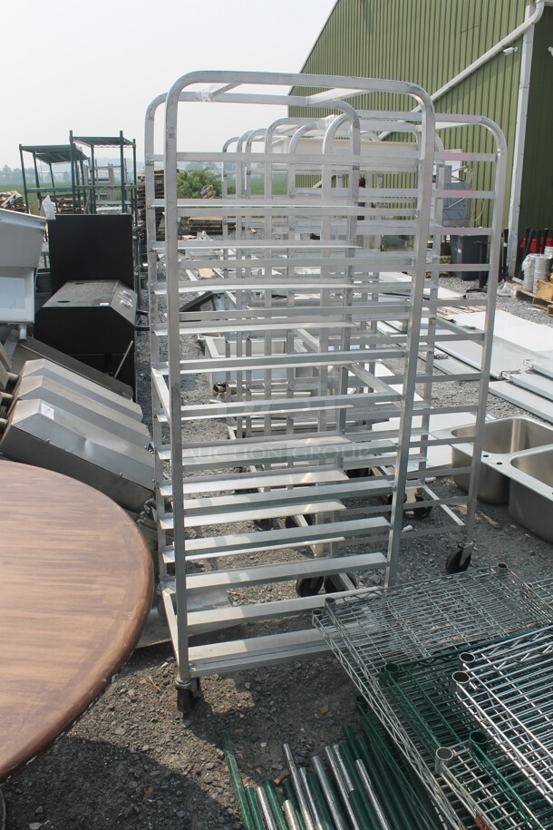 Channel UTR-12 Commercial Stainless Steel Mobile Sheet Pan Rack on commercial Casters - Image 3 of 4