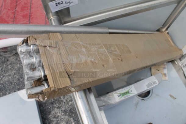 BRAND NEW SCRATCH AND DENT! Steelton 522CS12424 Commercial Stainless Steel One Bay Sink With Regency 600FW84GLL With Wall Mount Faucet With Gooseneck Nozzle And Galvanized Legs - Image 7 of 7