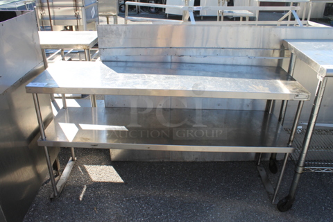 Stainless Steel Commercial 2 Tier Shelving Unit.