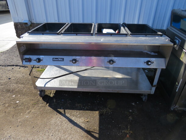 One WORKING Vollrath Serve Well Electric Four Pan Hot Food Table With Stainless Steel Under Shelf On Casters. 120 Volt. Model# 38004. 60.5X32X35. $2323.40. 