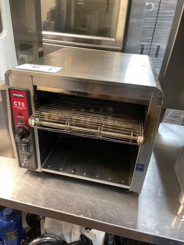 Waring CTS1000 1800 Watt Commercial Conveyor Toaster - 450 Slices/hr w/ 2 inch Product Opening, NSF 120v
