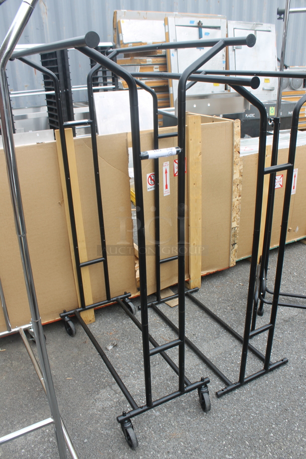 2 Black Finish Metal Clothing Racks. 1 on Commercial Casters. 2 Times Your Bid! - Image 2 of 4