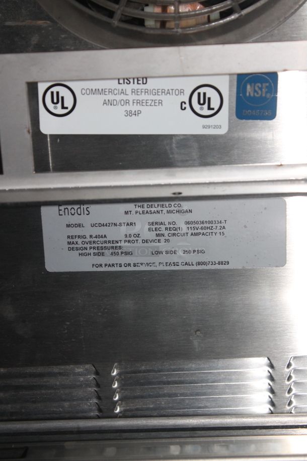 Delfield UCD4472N-STAR1 Stainless Steel Commercial 2 Drawer Undercounter Cooler. 115 Volts, 1 Phase. Tested and Working! - Image 8 of 8