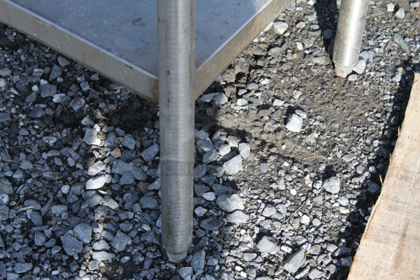 Stainless Steel Commercial Table w/ Under Shelf and Vegetable Slicer Mount. - Image 3 of 3