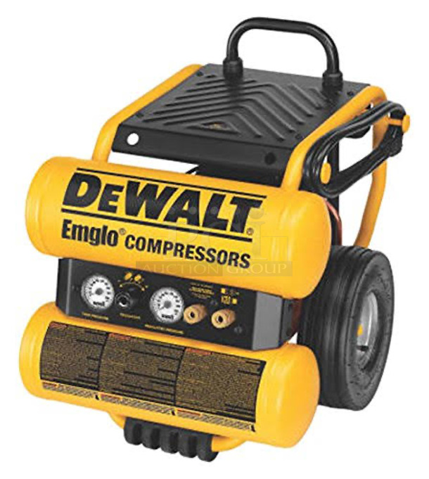 AMAZING!! DeWalt D55154 1.1 HP Continuous 4 Gallon Electric Wheeled Dolly-Style Air Compressor with Panel