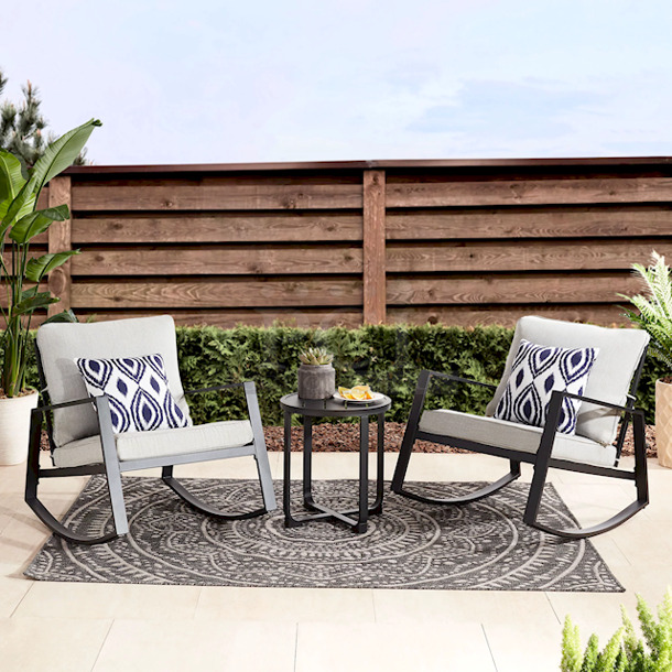 Mainstays Asher Springs 2-Piece Outdoor Furniture Patio Rocker Set -Grey. 3x Your bid.
36.00 x 27.50 x 29.40  - Image 1 of 11