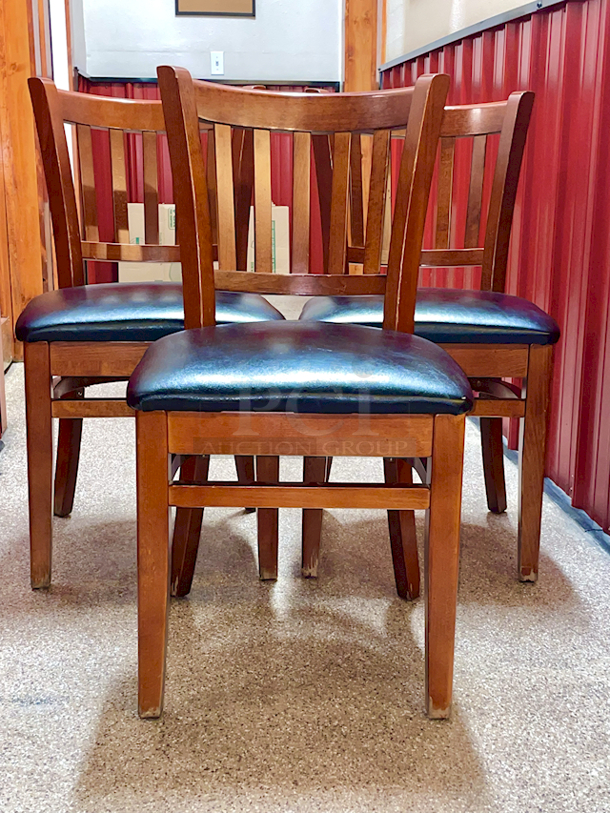 HIGH QUALITY! Restaurant Chairs, Solid Wood With Padded Seats. 3x Your Bid - Image 2 of 9