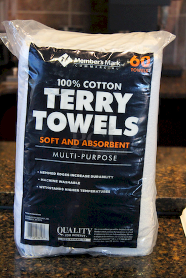 UN-Opened Members Mark 60pack of Terry Towels