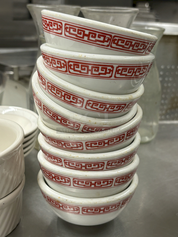 4-1/2" x 2" Rice Bowls, China, Patterned. 8x your Bid - Image 1 of 1
