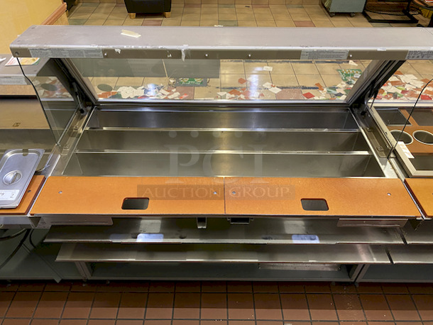 AMAZING! 60" Duke Model SUB-CP-TC60M Sandwich Prep station w/ Tri-Channel Cold Pan, 2 Poly Cutting Boards and Retractable Sneeze Guard. 120 Volts, 1 Phase. 60x34.5x57.

Tested, In Perfect Working Order.  - Image 5 of 6