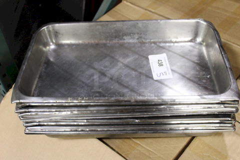 SWEET! 2-1/2" Deep Full Size Hotel Pans, Stainless Steel. 20-3/4x12-3/4x2-1/2. 5x your Bid 