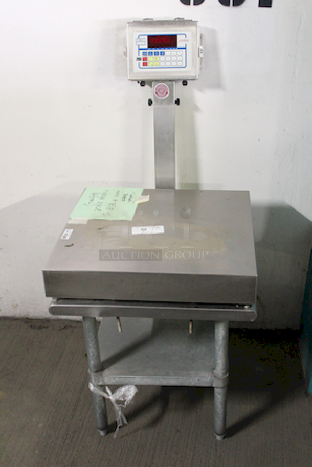 Cardinal Deteco 708-S Digital Bench Scale On Stainless Steel Stand, 500lbs Capacity. 