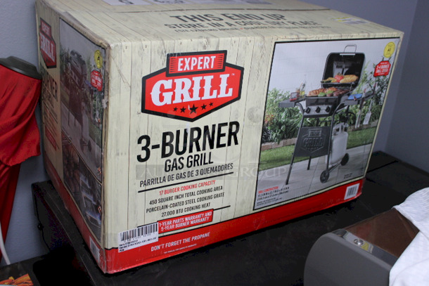 STILL IN THE BOX! Expert Grill 3 Burner Propane Gas Grill, 27,000 BTU, 450 Sq. In. Total Cooking Area, Black - Image 2 of 12