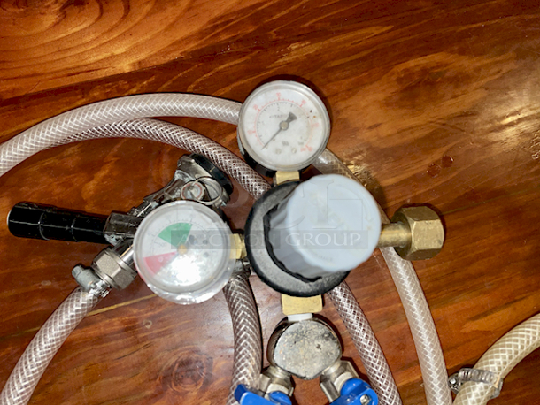 AMAZING!! 2 Multi-Gauges With Dual Connected Hoses Hoses and Taps. 2x Your Bid - Image 2 of 5