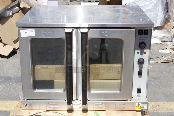 BRAND NEW SCRATCH & DENT! Cooking Performance Group FEC-100-D Single Deck Standard Depth Full Size Electric Convection Oven - 240V, 1 Phase, 11 kW
 - Image 2 of 8