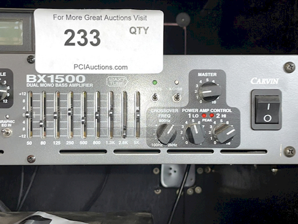 Carvin BX1500 Dual Mono Bass Amplifier. Includes Power Cord.  - Image 3 of 3