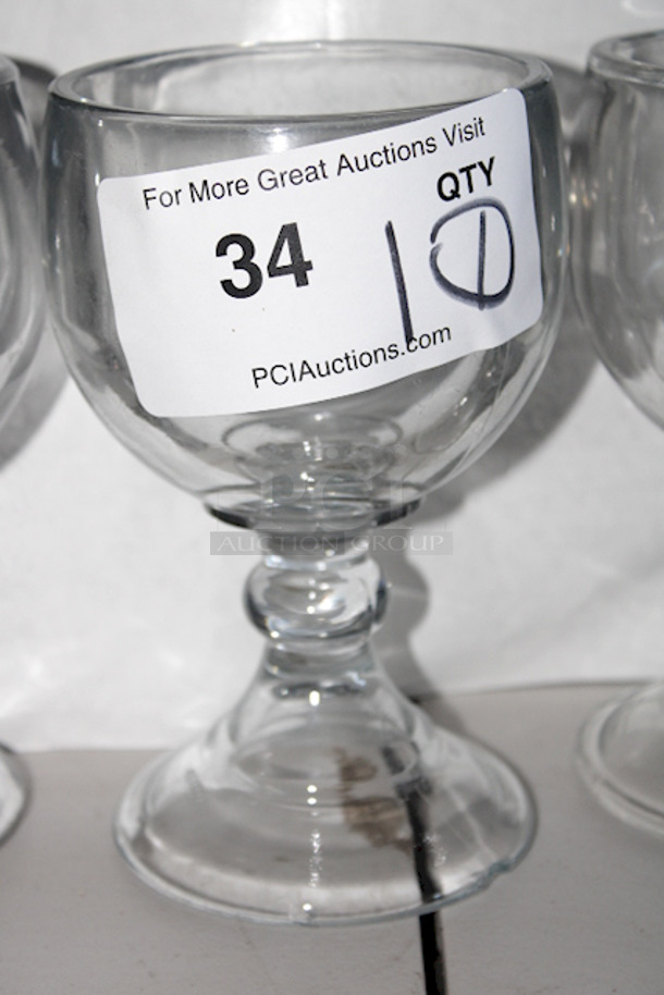 LIKE NEW! Schooner Glasses, Perfect For: Seafood Cocktail, Beer, Margaritas, Michelada, Fish Bowl, Variable Use Glass, Very Thick Glass. 10x Your Bid - Image 1 of 3