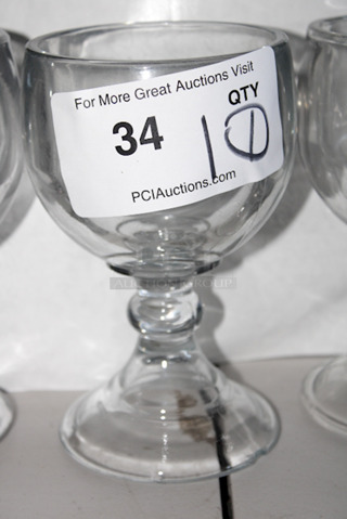 LIKE NEW! Schooner Glasses, Perfect For: Seafood Cocktail, Beer, Margaritas, Michelada, Fish Bowl, Variable Use Glass, Very Thick Glass. 10x Your Bid