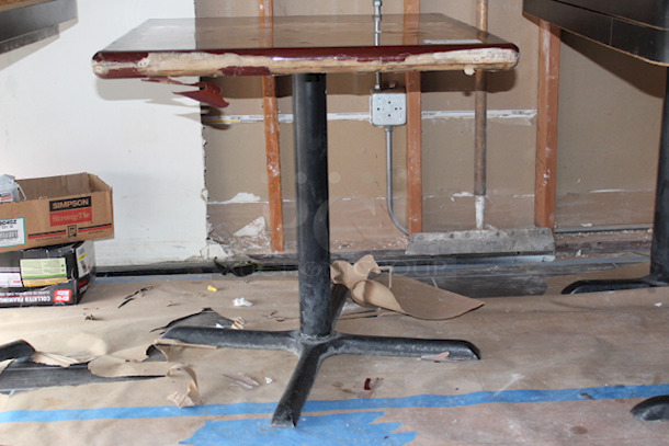 30"x30" Wood Laminated Table Top With Base. 30"x30"x29" - Image 4 of 4